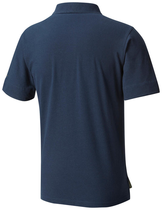 Columbia Men Navy Blue Vertical Relief Polo T-Shirt