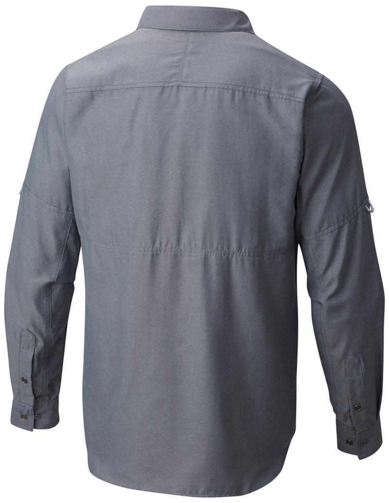 Columbia Men Grey Pilsner Peak II Long Sleeve Shirt (Sun Protection)