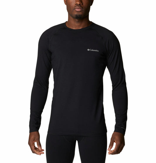 Columbia Mens Black M Omni-Heat Infinity Knit Long Sleeve Crew Baselayer Top