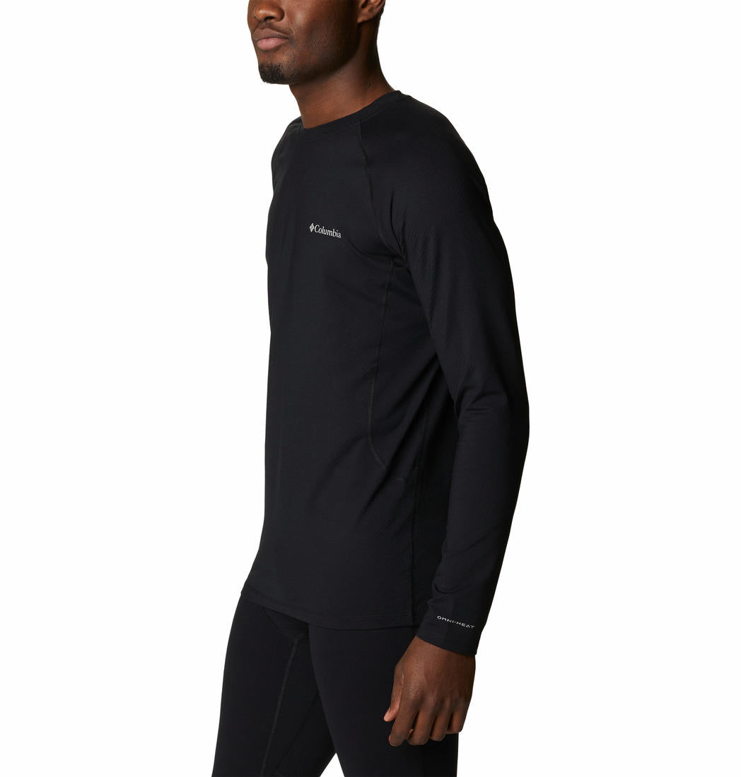Columbia Mens Black M Omni-Heat Infinity Knit Long Sleeve Crew Baselayer Top