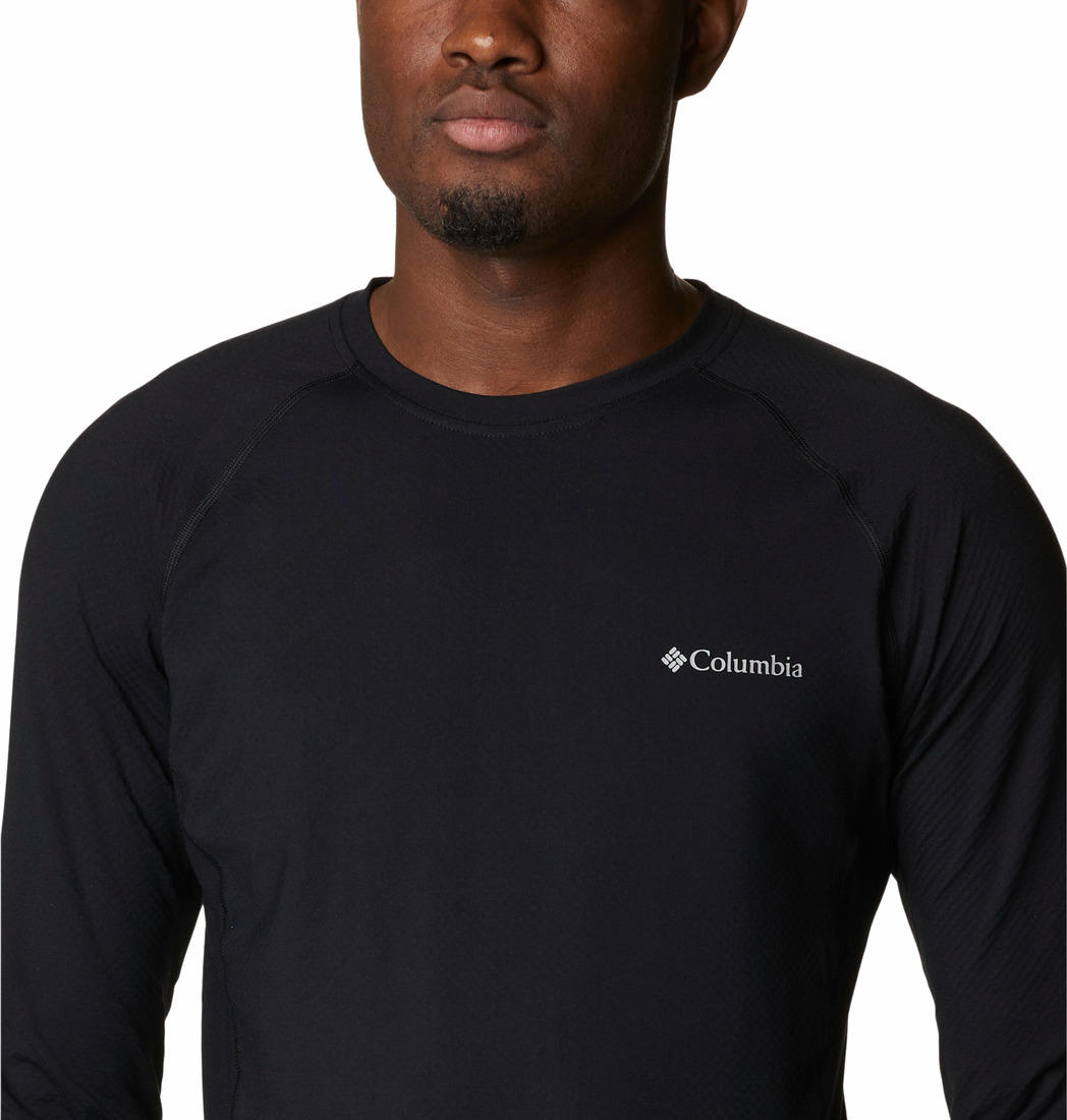 Columbia Mens Black M Omni-Heat Infinity Knit Long Sleeve Crew Baselayer Top