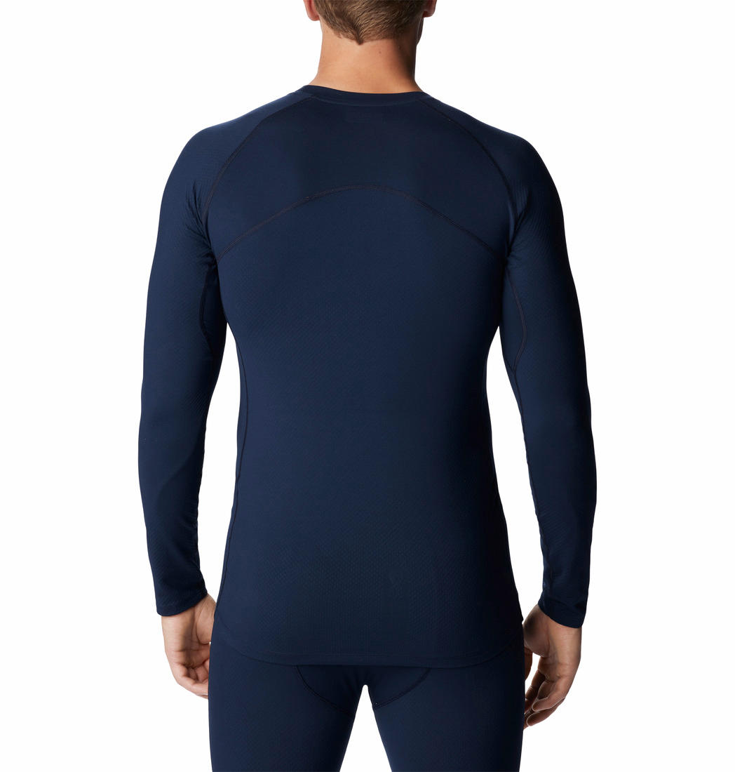 Columbia Mens Blue M Omni-Heat Infinity Knit Long Sleeve Crew Baselayer Top