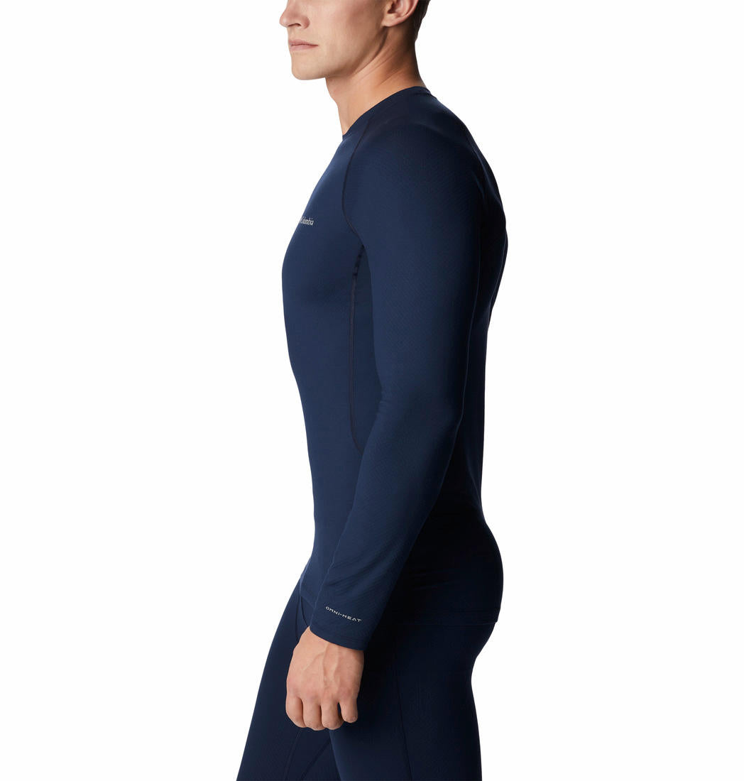 Columbia Mens Blue M Omni-Heat Infinity Knit Long Sleeve Crew Baselayer Top