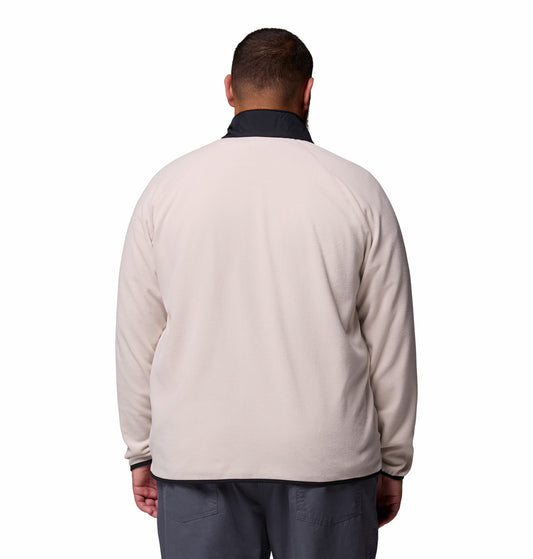 Columbia Men Beige Fast Trek Overlay Fleece Jacket (Plus Size)