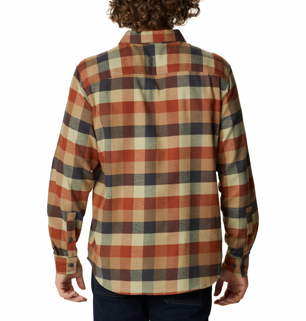 Columbia Men Brown Cornell Woods Flannel Long Sleeve Shirt