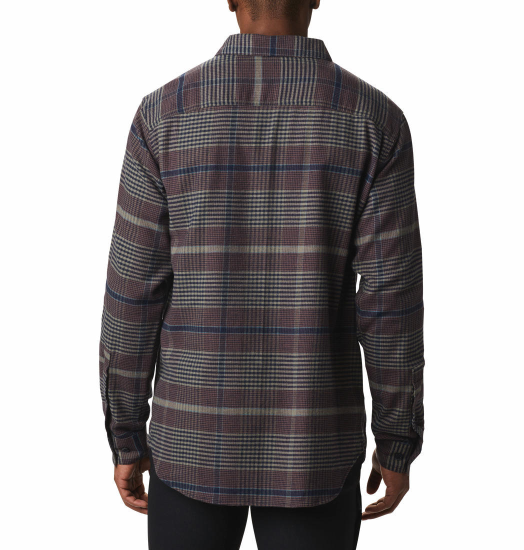 Columbia Men Brown Cornell Woods Flannel Long Sleeve Shirt