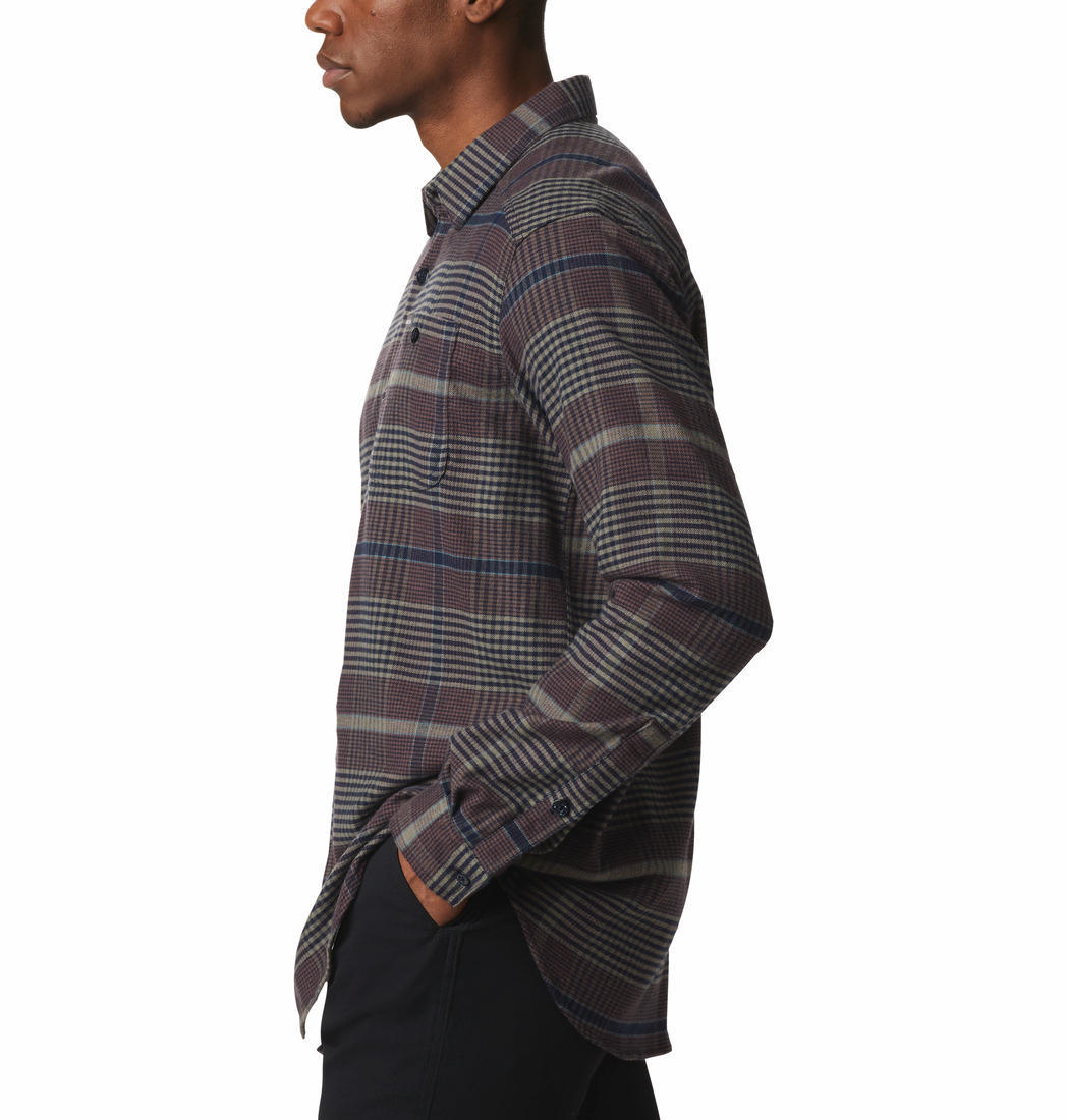 Columbia Men Brown Cornell Woods Flannel Long Sleeve Shirt