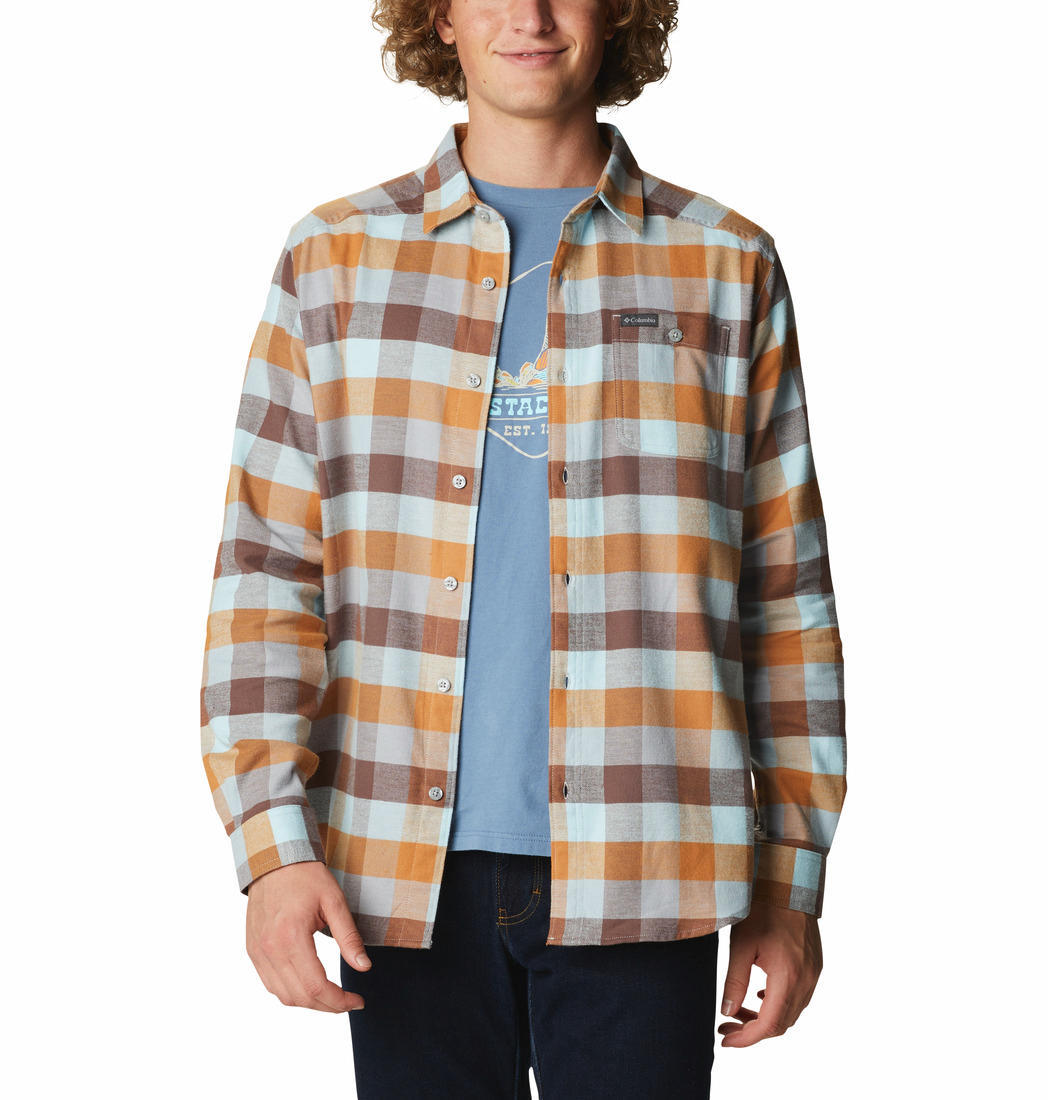 Columbia Men Multi Cornell Woods Flannel Long Sleeve Shirt