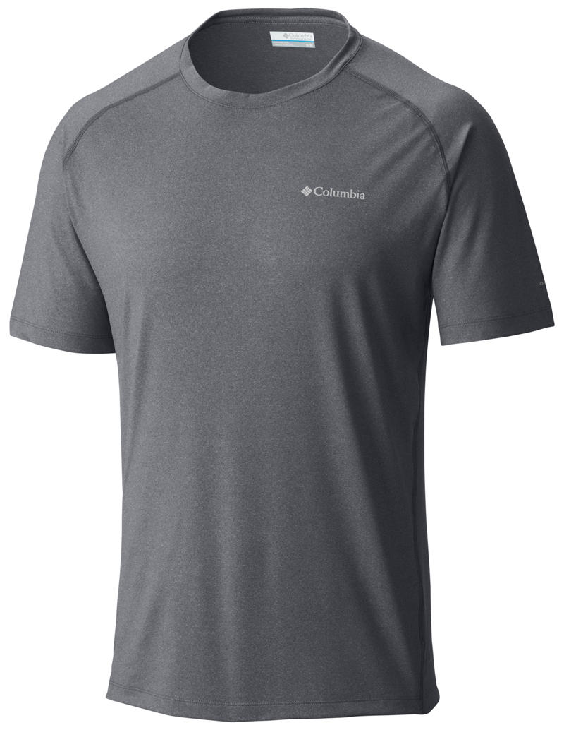 Columbia Men Grey Tuk Mountain Mens Short Sleeve Shirt (Sun Protection)