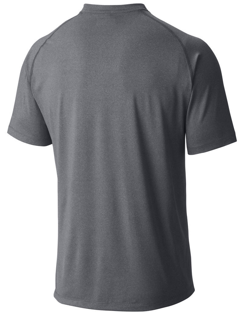 Columbia Men Grey Tuk Mountain Mens Short Sleeve Shirt (Sun Protection)