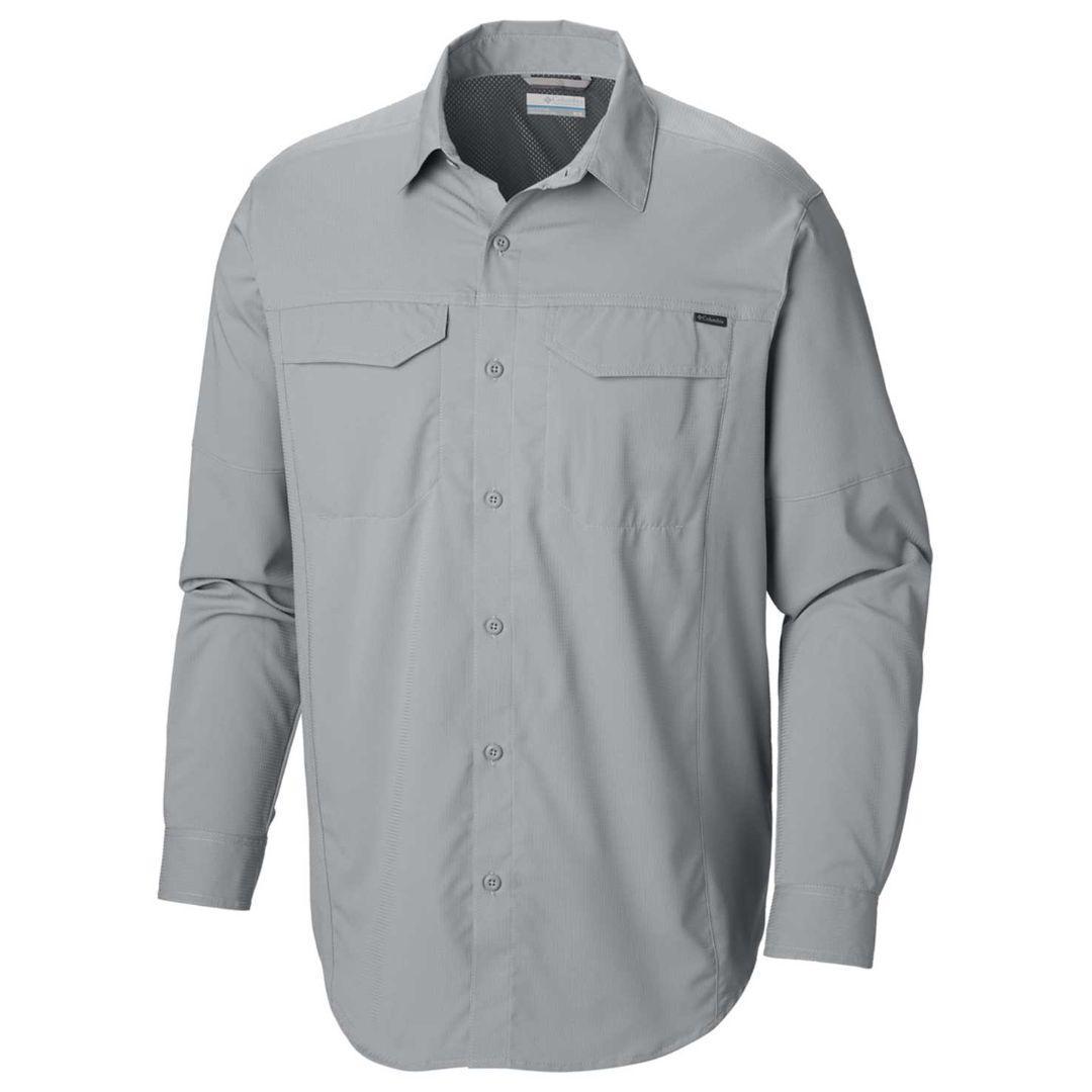 Columbia Men Black Silver Ridge Lite Long Sleeve Shirt (Sun Protection)