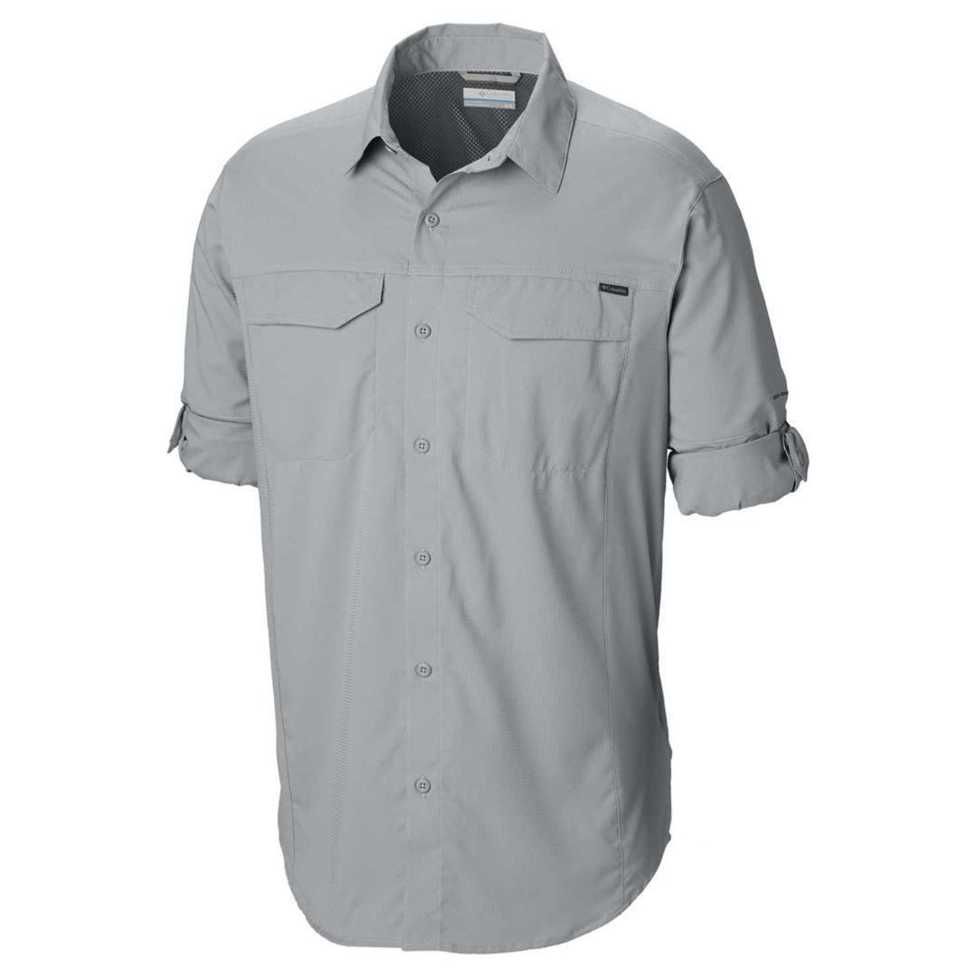 Columbia Men Black Silver Ridge Lite Long Sleeve Shirt (Sun Protection)