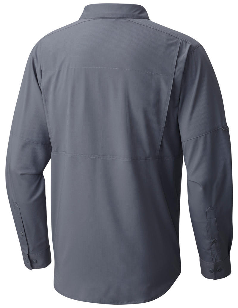 Columbia Men Grey Silver Ridge Lite Long Sleeve Shirt (Sun Protection)
