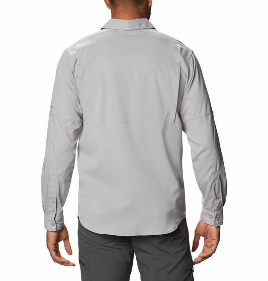 Columbia Men Grey Omni-Wick Silver Ridge Lite Long Sleeve Shirt