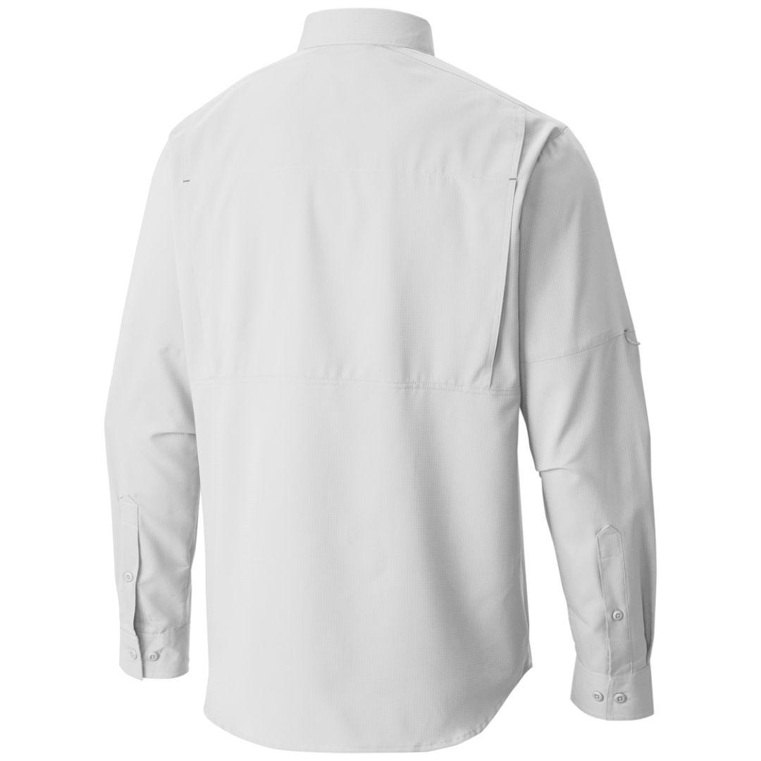 Columbia Men White Silver Ridge Lite Long Sleeve Shirt (Sun Protection)