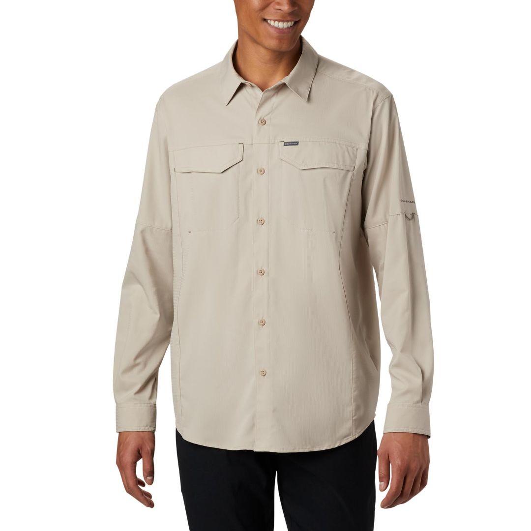 Columbia Men Beige Silver Ridge Lite Long Sleeve Shirt (Sun Protection)