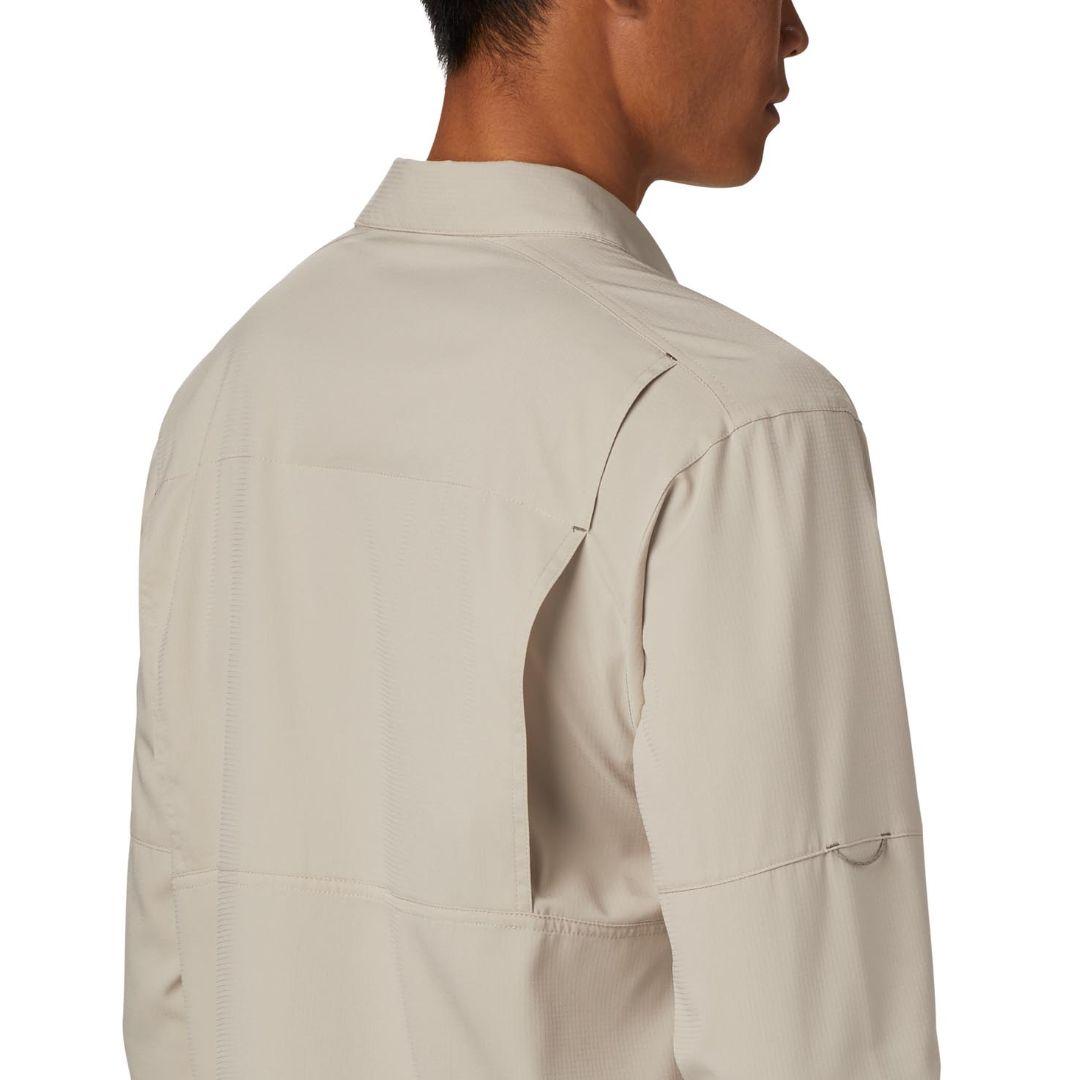 Columbia Men Beige Silver Ridge Lite Long Sleeve Shirt (Sun Protection)