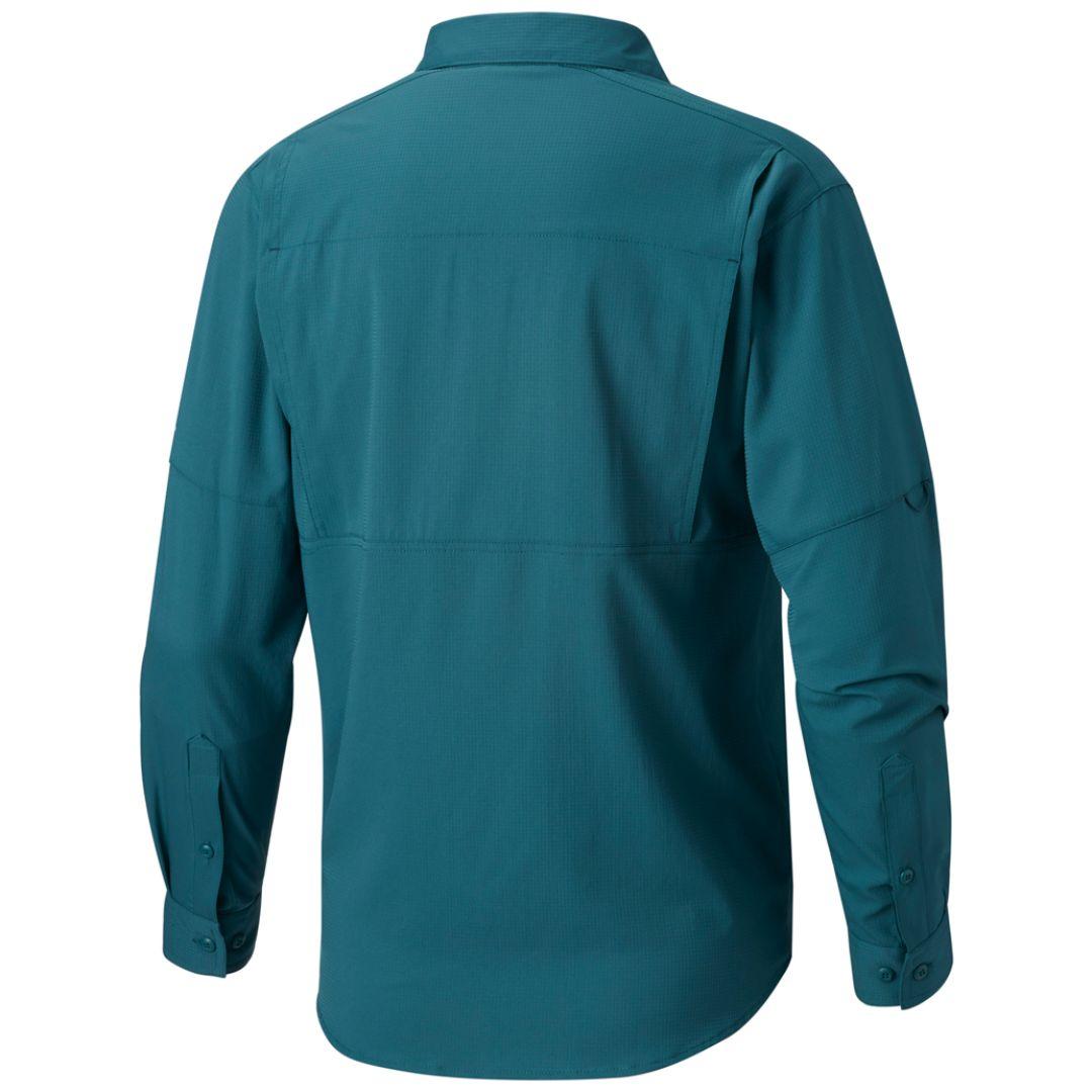 Columbia Men Green Silver Ridge Lite Long Sleeve Shirt (Sun Protection)