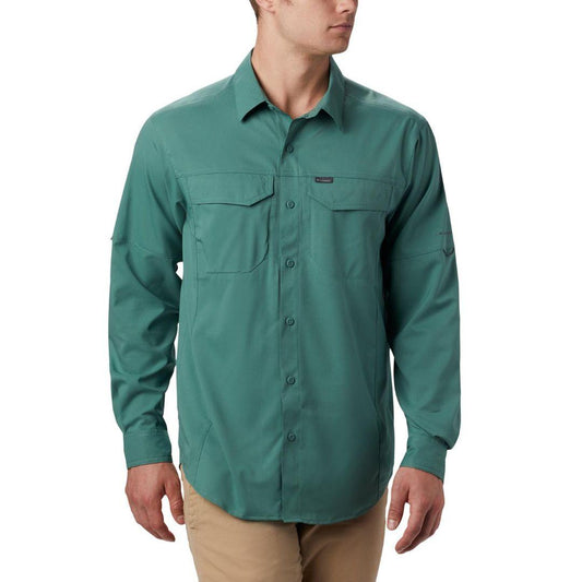 Columbia Men Green Silver Ridge Lite Long Sleeve Shirt