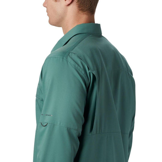 Columbia Men Green Silver Ridge Lite Long Sleeve Shirt