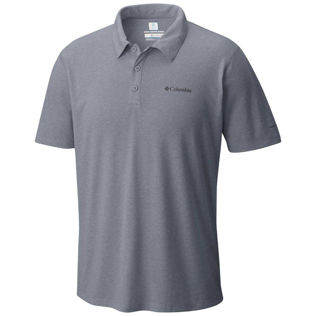 Columbia Men Grey Silver Ridge Zero Polo T-Shirt