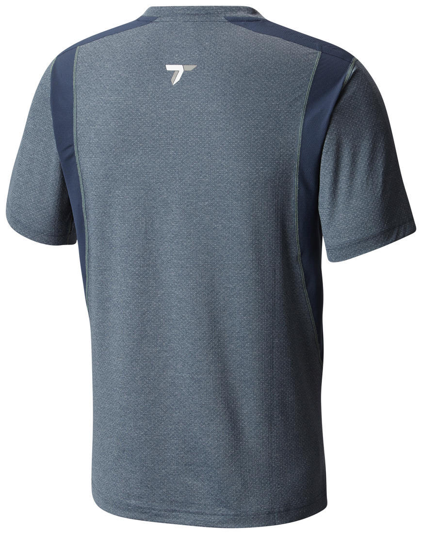 Columbia Men Blue Titan Ice Mens Short Sleeve Shirt