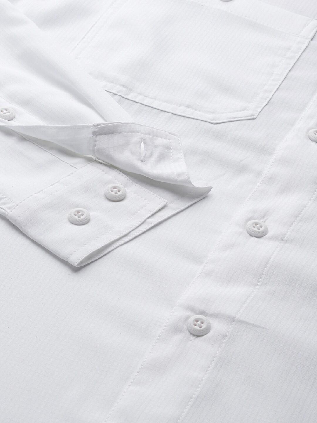 Columbia Men White Silver Ridge Utility Lite Long Sleeve Shirts