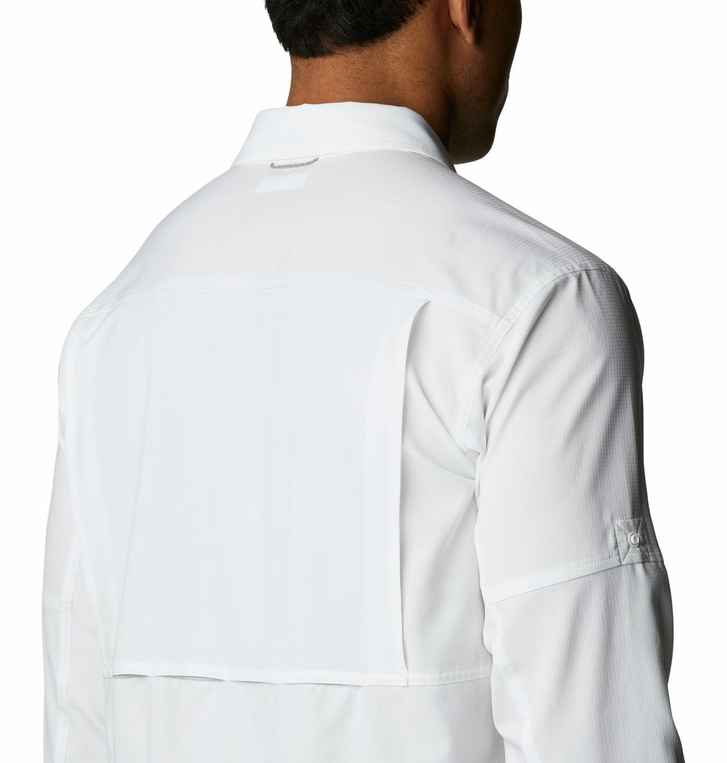 Columbia Men White Silver Ridge Utility Lite Long Sleeve Shirts