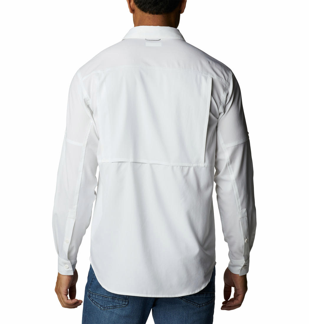 Columbia Men White Silver Ridge Utility Lite Long Sleeve Shirts