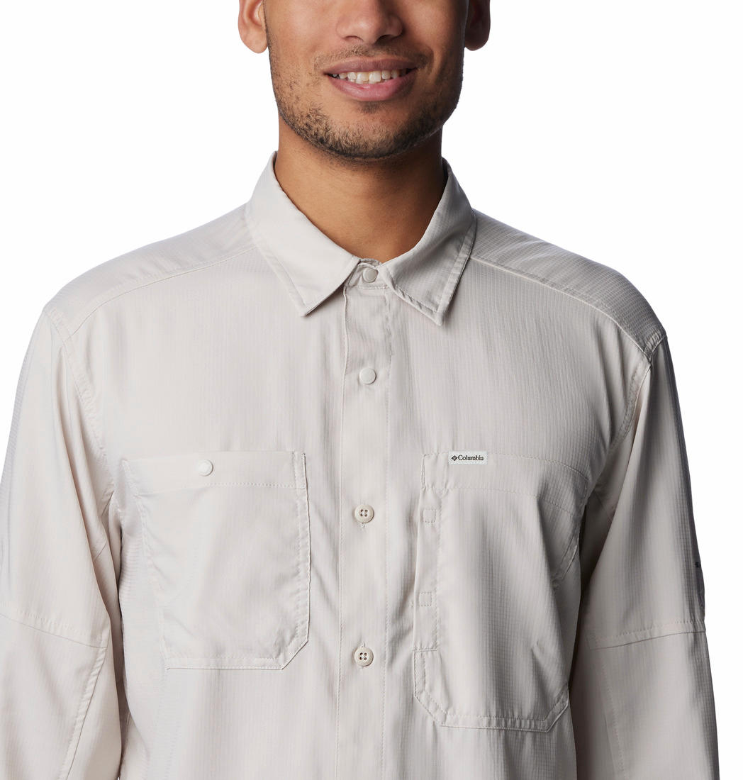 Columbia Men’s Beige Silver Ridge Utility Lite Shirt with UPF 50