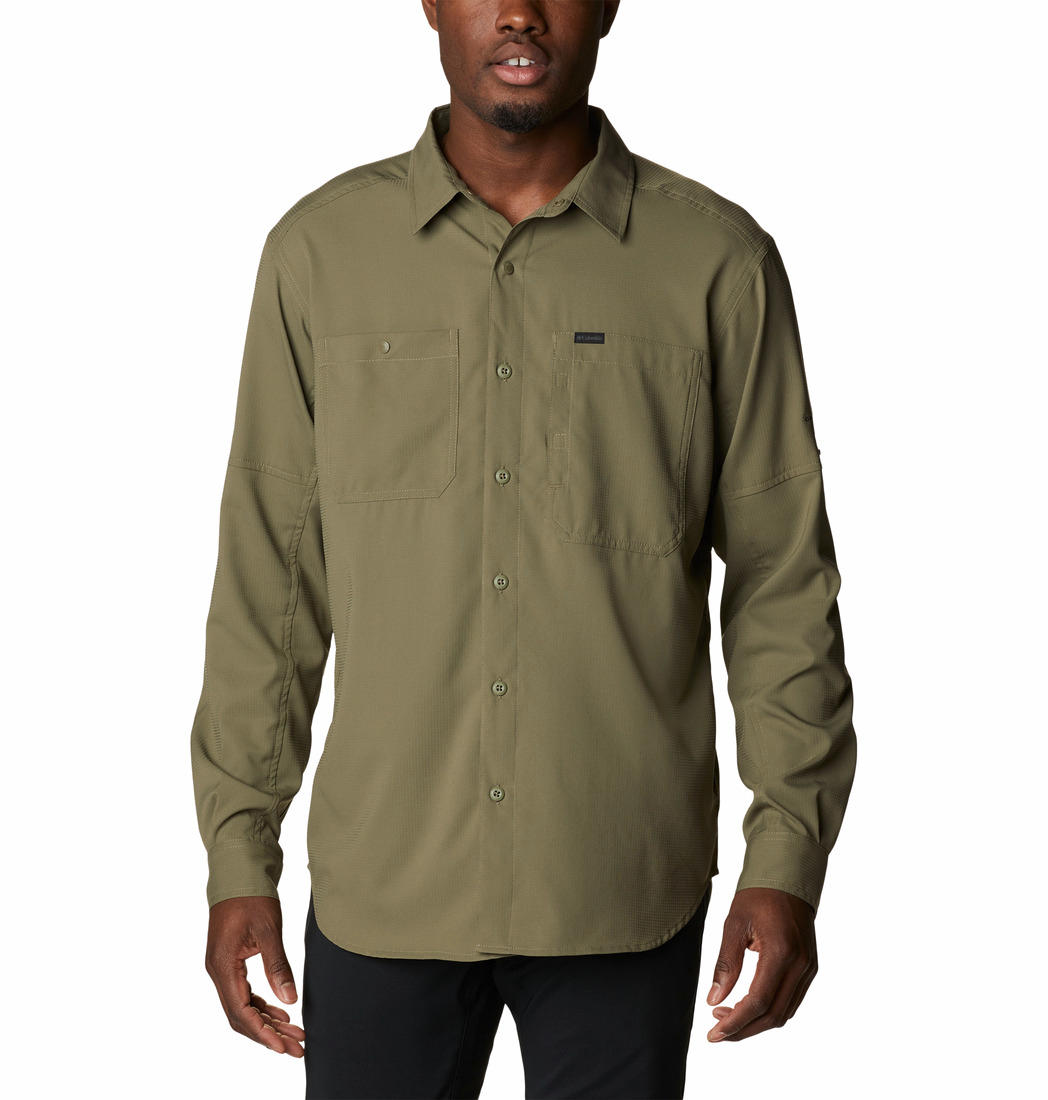 Columbia Men Olive Silver Ridge Utility Lite Long Sleeve Shirts
