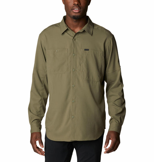 Columbia Men Olive Silver Ridge Utility Lite Long Sleeve Shirts