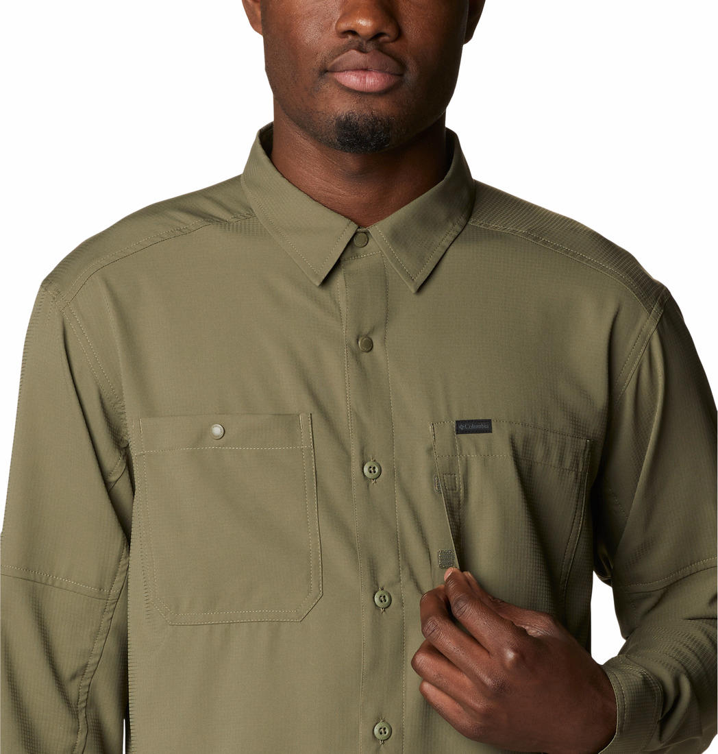 Columbia Men Olive Silver Ridge Utility Lite Long Sleeve Shirts