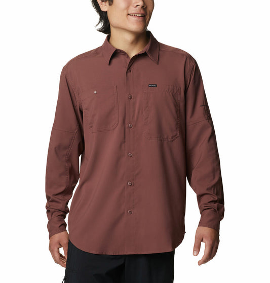 Columbia Men Brown Silver Ridge Utility Lite Long Sleeve Shirts