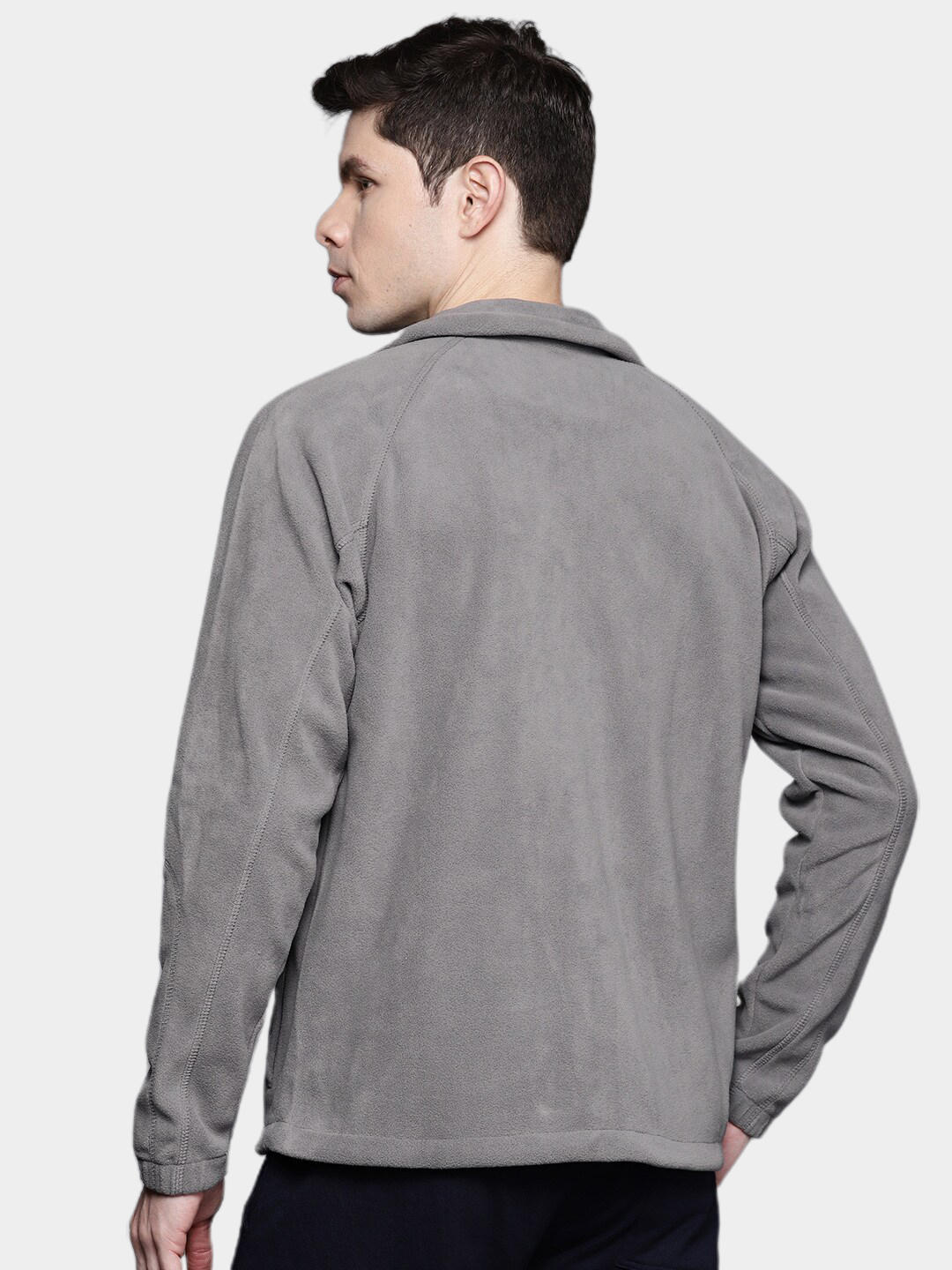 Columbia Men Grey Fast Trek II Full Zip Fleece Jacket