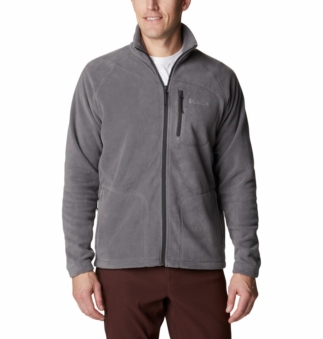 Columbia Men Grey Fast Trek II Full Zip Fleece Jacket