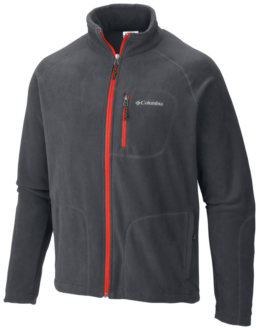 Columbia Men Grey Fast Trek II Full Zip Fleece Jacket