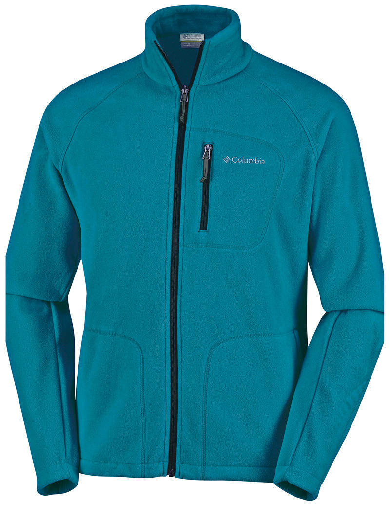 Columbia Men Green Fast Trek II Full Zip Fleece Jacket