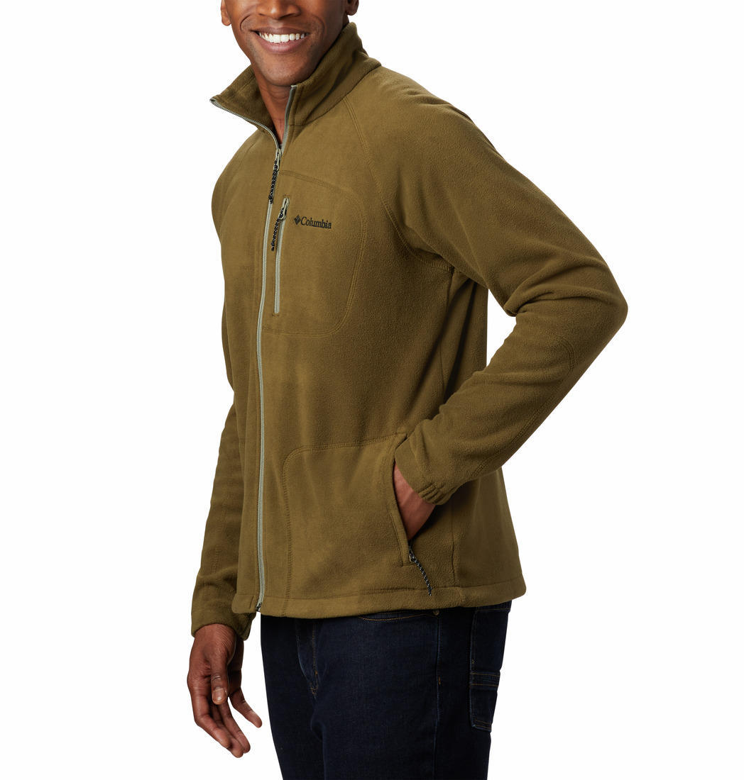 Columbia Men Olive Fast Trek II Full Zip Fleece Jacket