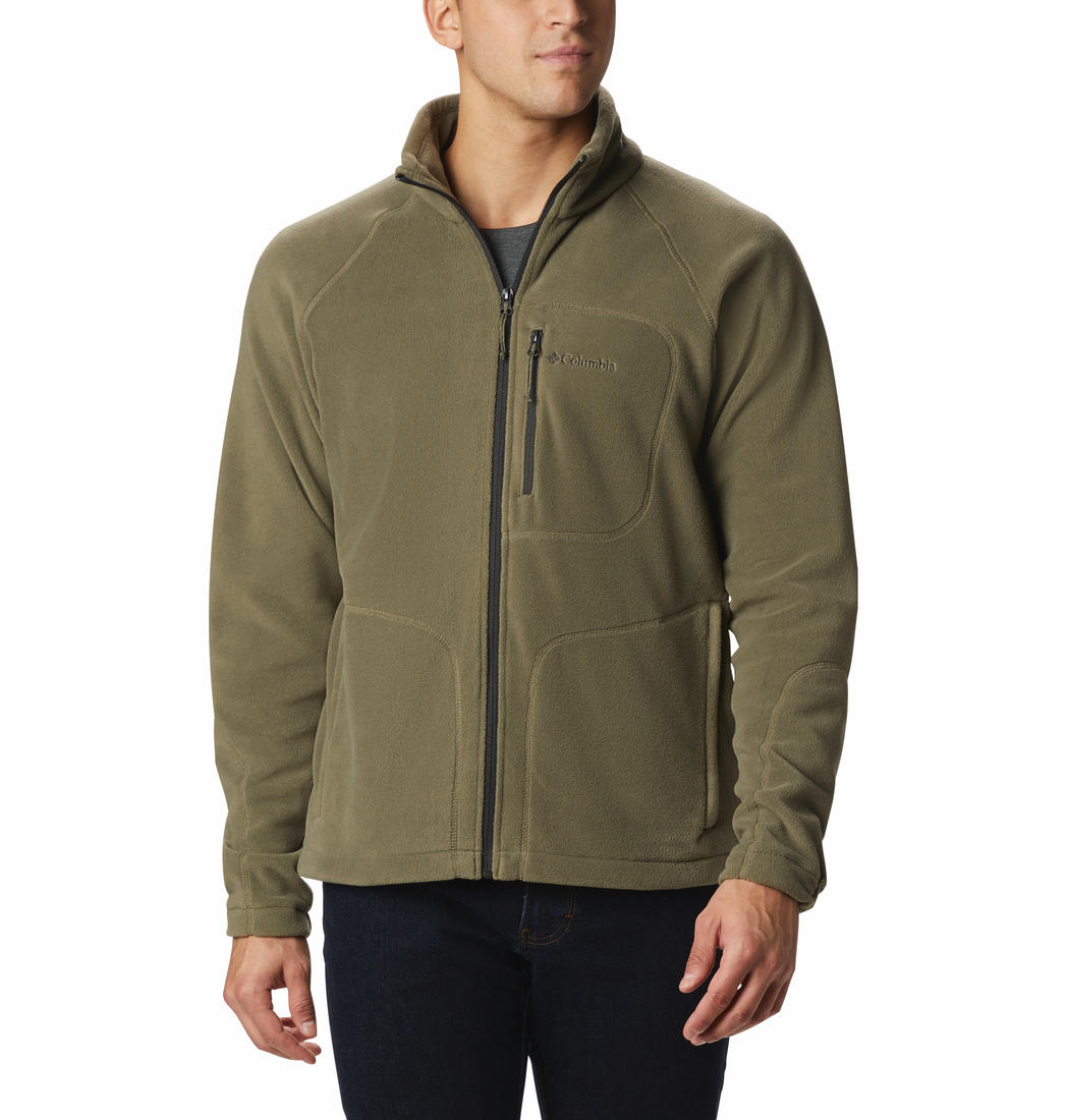 Columbia Men Olive Fast Trek II Full Zip Fleece Jacket