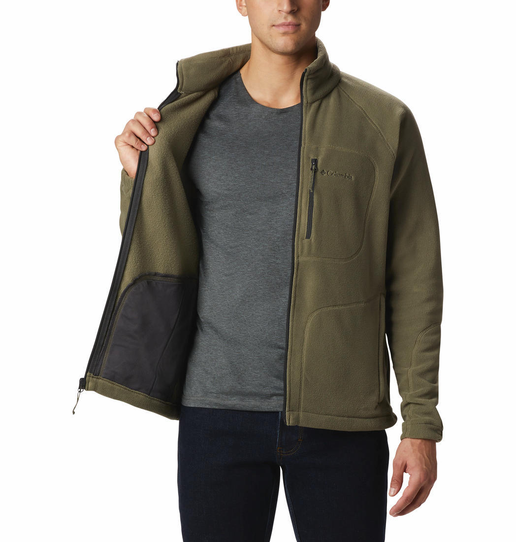 Columbia Men Olive Fast Trek II Full Zip Fleece Jacket
