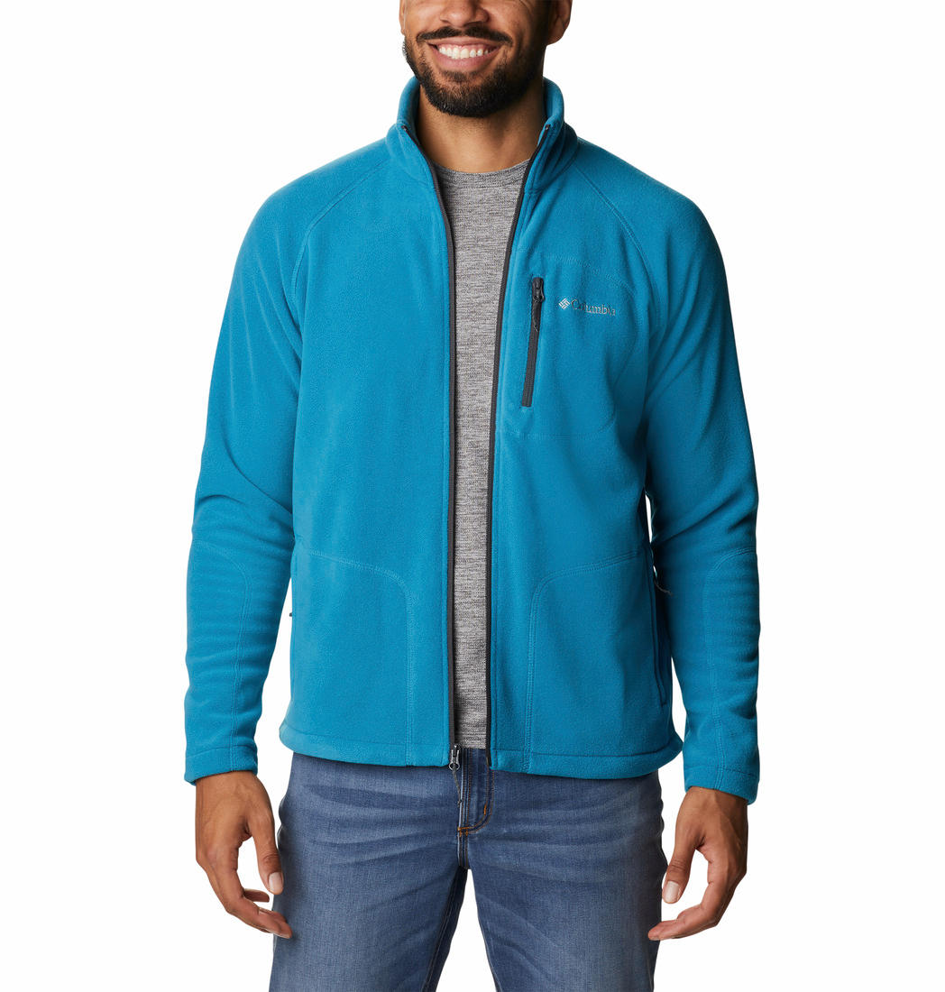 Columbia Men Blue Fast Trek II Full Zip Fleece Jacket