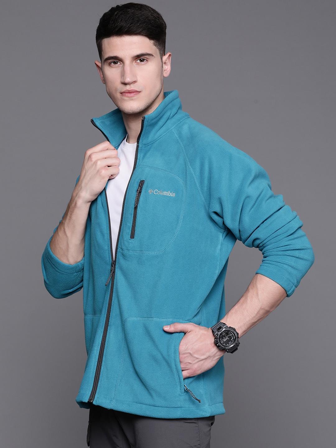Columbia Men Blue Fast Trek II Full Zip Fleece Jacket