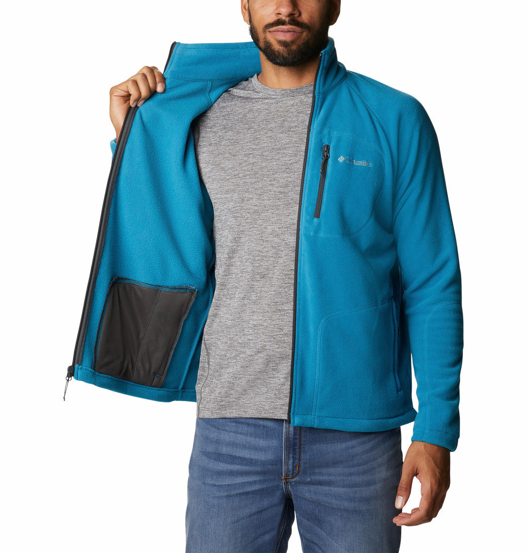 Columbia Men Blue Fast Trek II Full Zip Fleece Jacket