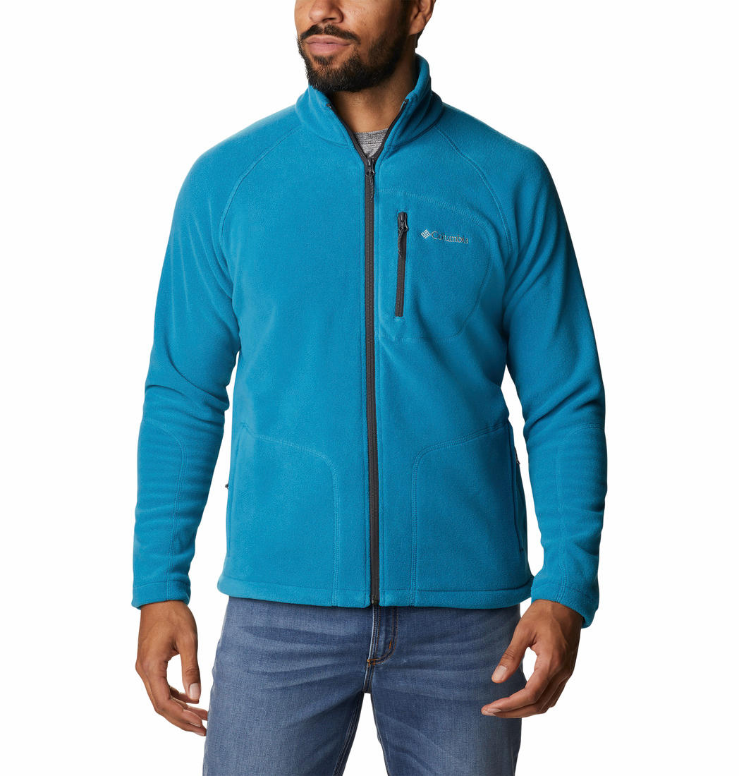 Columbia Men Blue Fast Trek II Full Zip Fleece Jacket