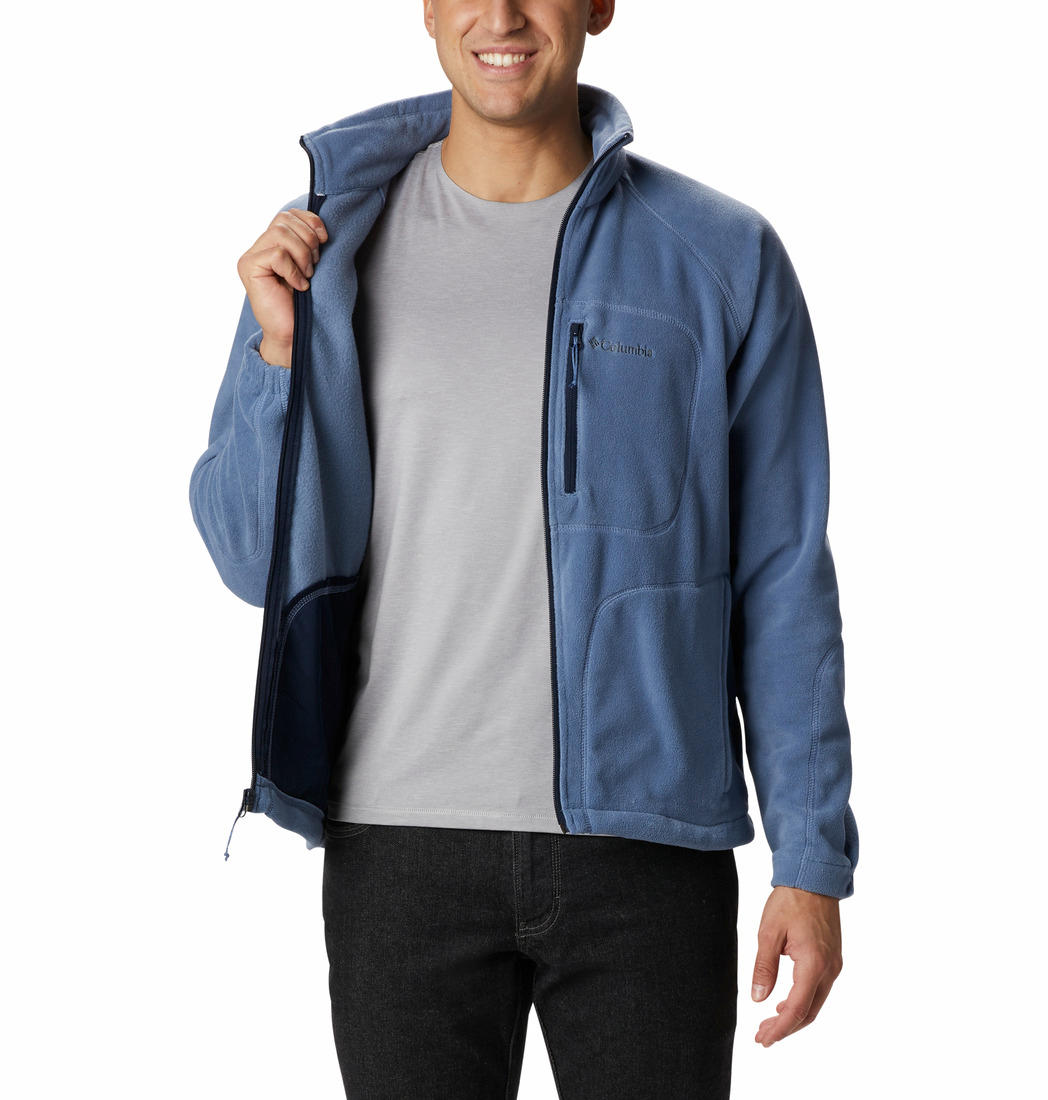 Columbia Men Blue Fast Trek II Full Zip Fleece Jacket