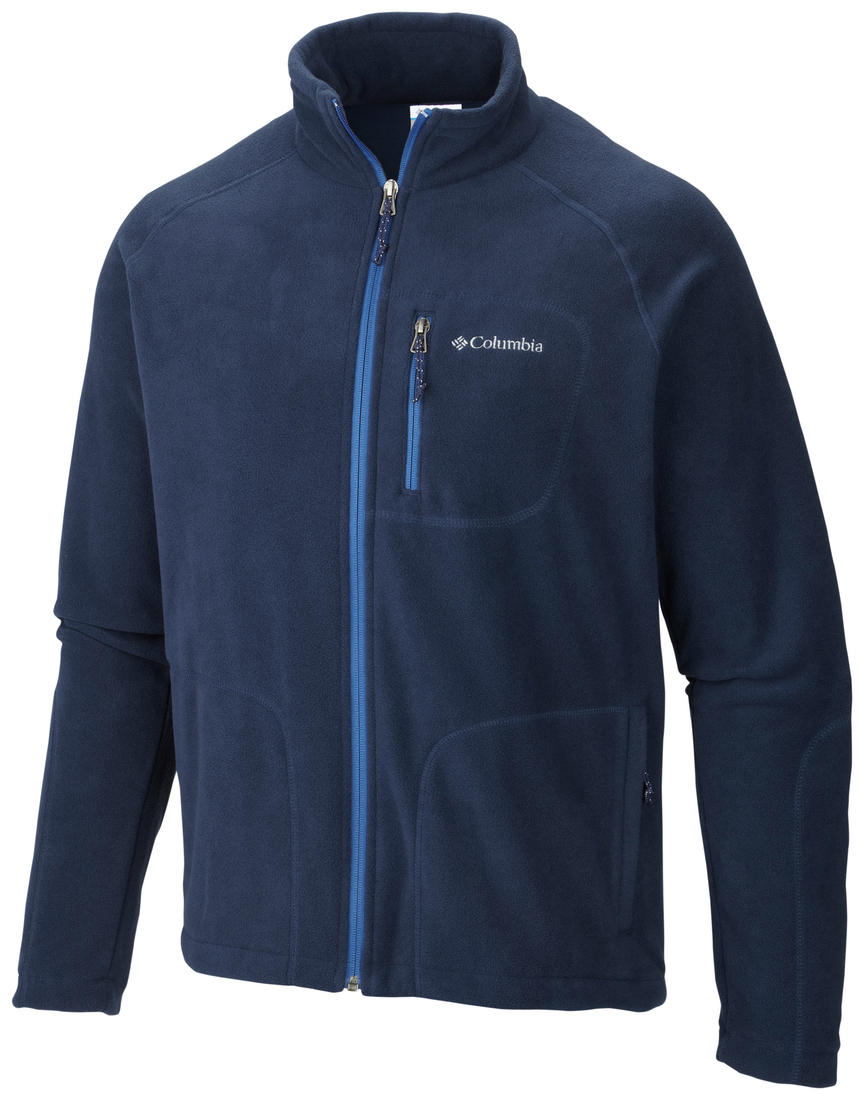 Columbia Men Navy Blue Fast Trek II Full Zip Fleece Jacket