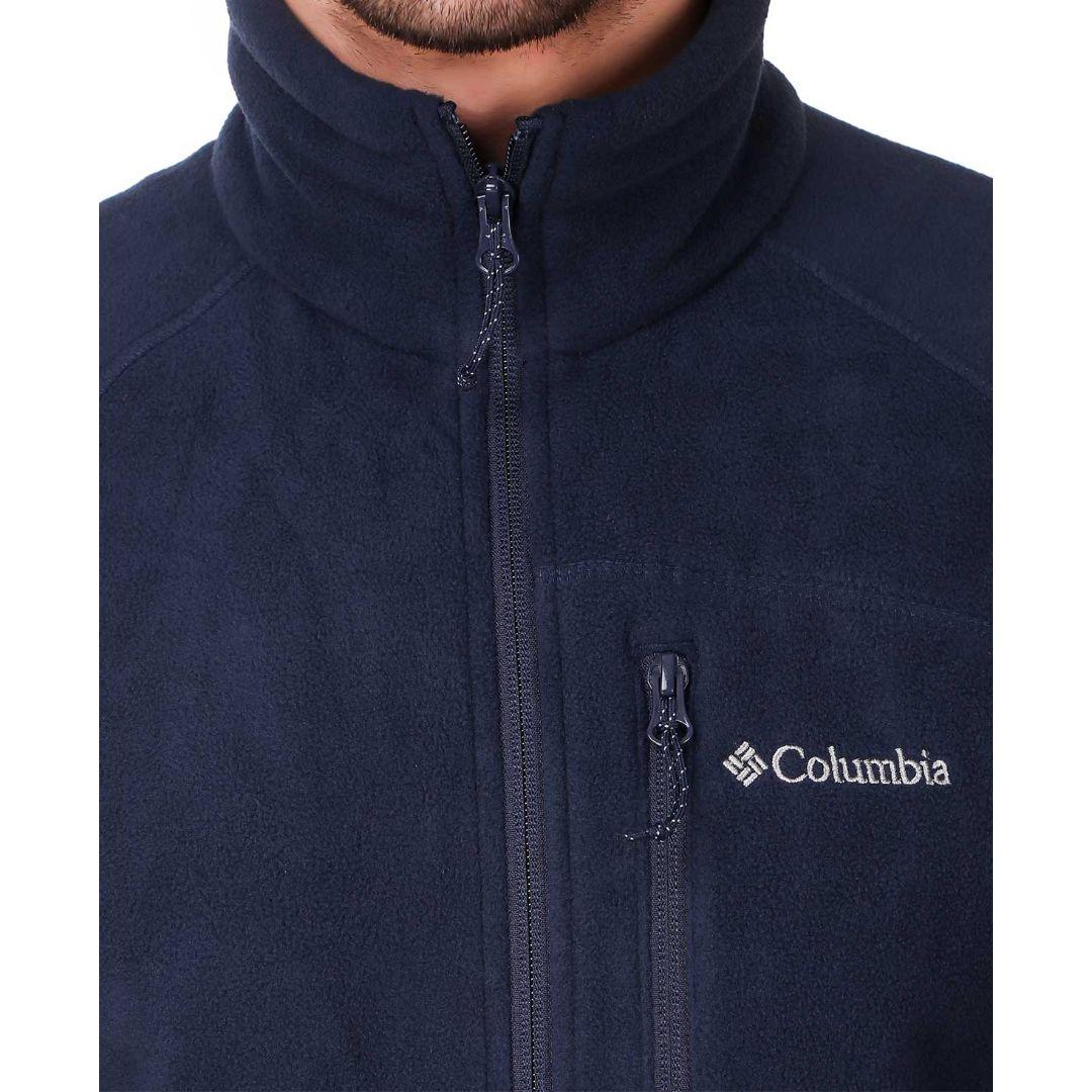 Columbia Men Navy Blue Fast Trek II Full Zip Fleece Jacket