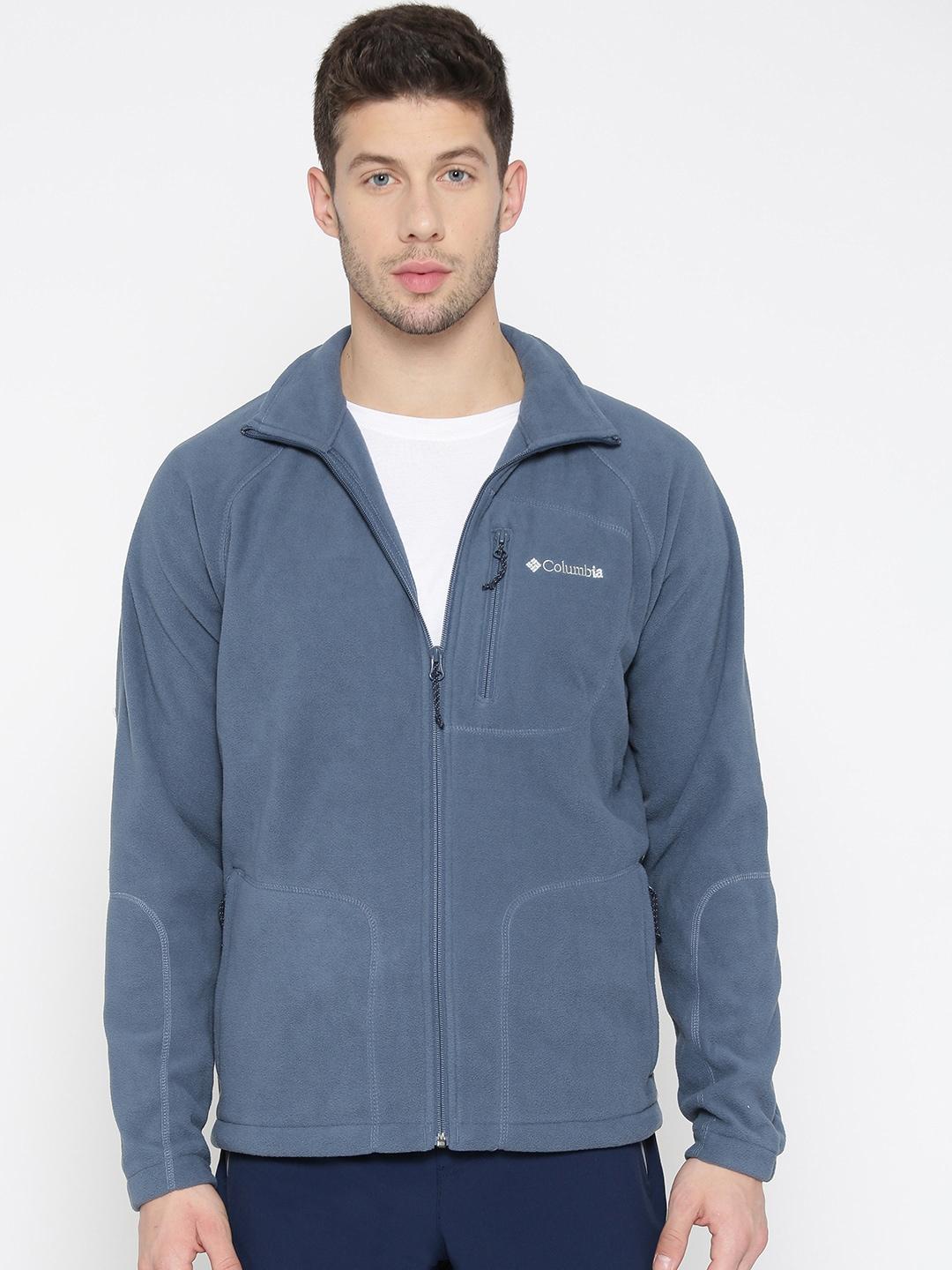 Columbia Men Navy Blue Fast Trek II Full Zip Fleece Jacket