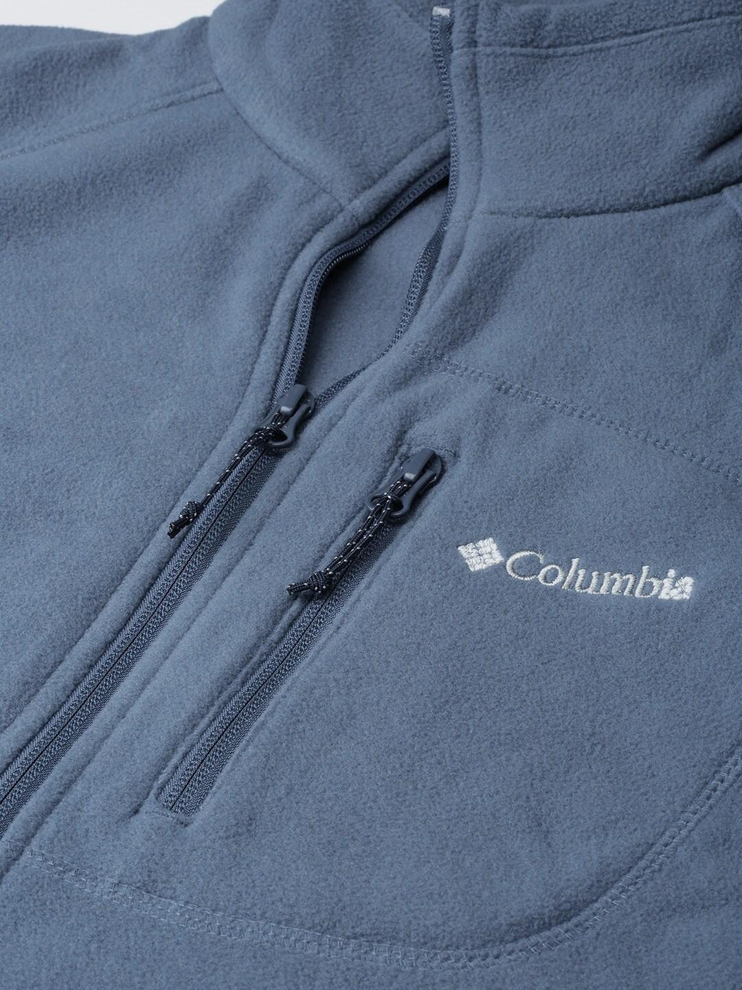 Columbia Men Navy Blue Fast Trek II Full Zip Fleece Jacket